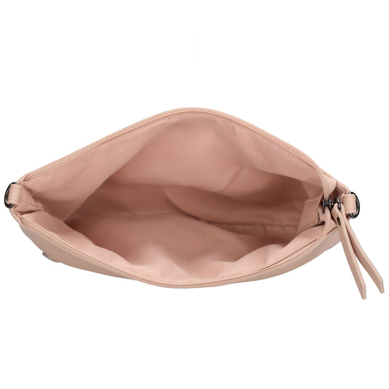 Clutch|Umhängetasche 25x17cm in Altrosa aus Kunstleder - leder-accessoires.com