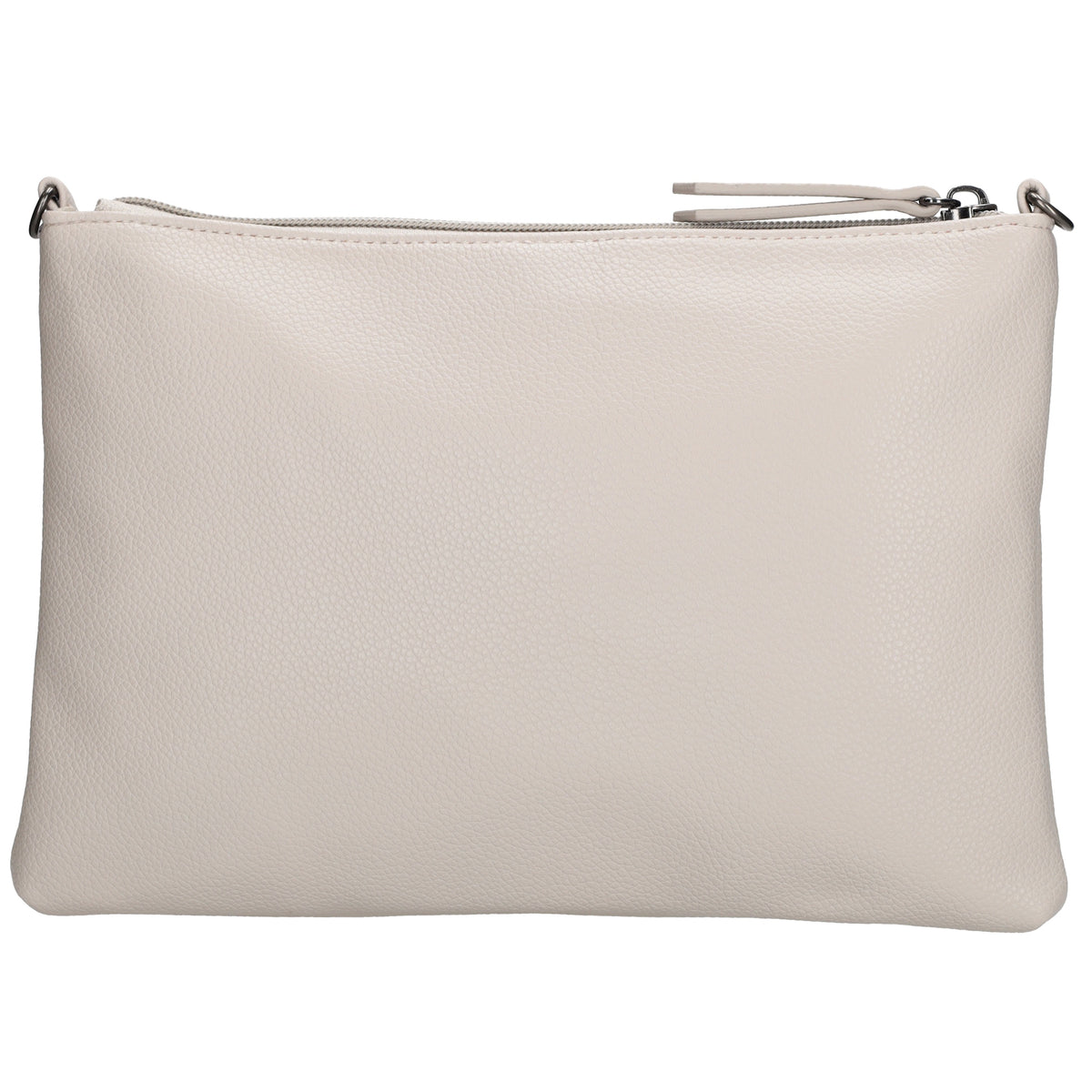 Clutch|Umhängetasche 25x17cm in Helltaupe aus Kunstleder - leder-accessoires.com