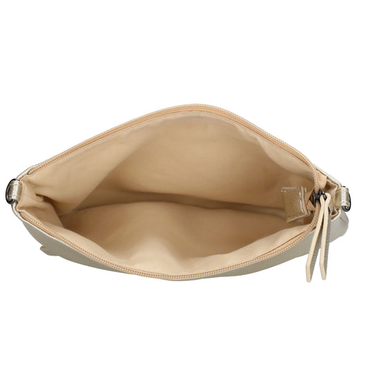 Clutch|Umhängetasche 25x17cm in Gold aus Kunstleder - leder-accessoires.com
