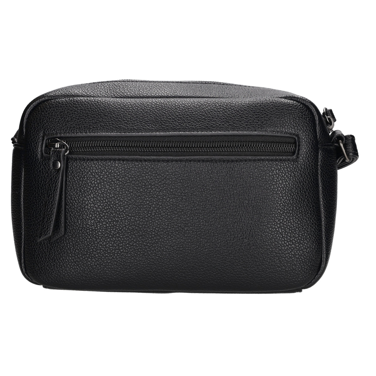 Schwarze Umhängetasche 21x13,5cm Lederoptik – Damen Fashion Accessoires - leder-accessoires.com