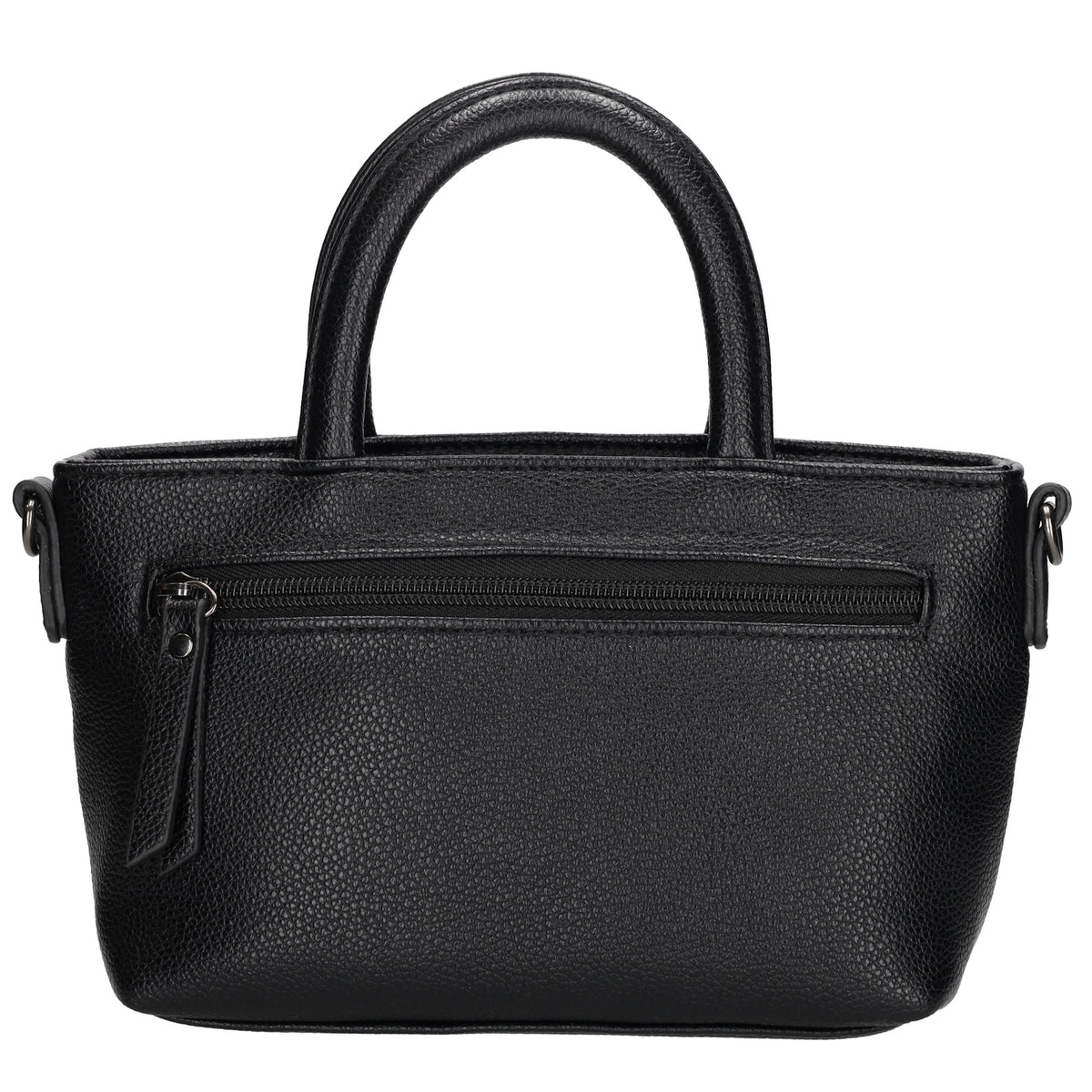 Handtasche 18x13cm in Schwarz aus Kunstleder - leder-accessoires.com