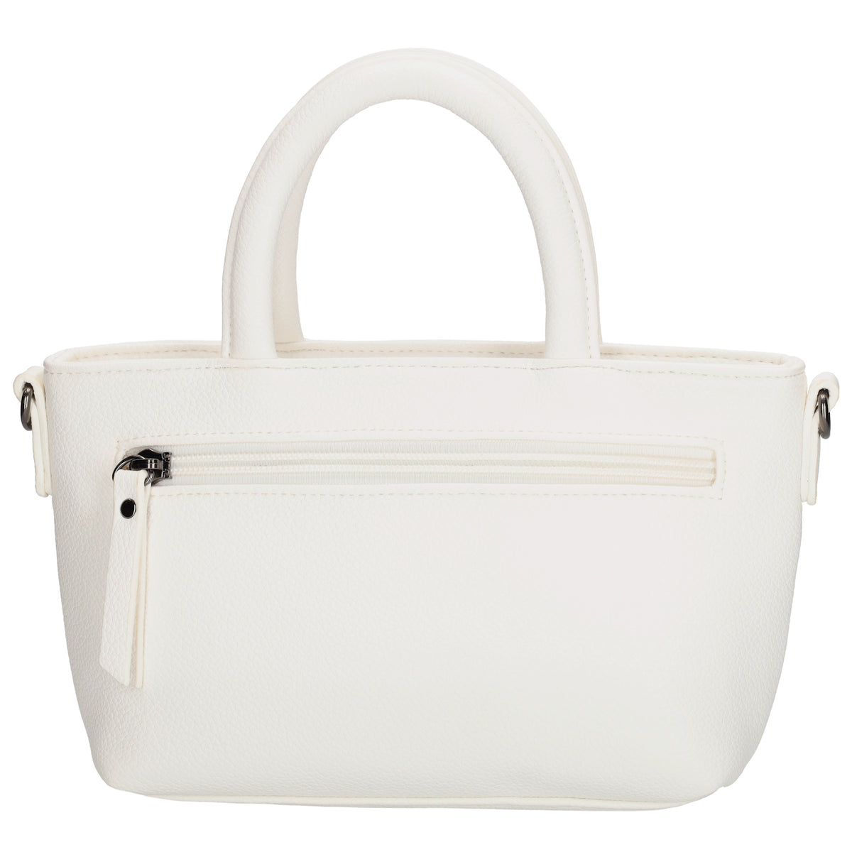 Handtasche 18x13cm in Weiss aus Kunstleder - leder-accessoires.com