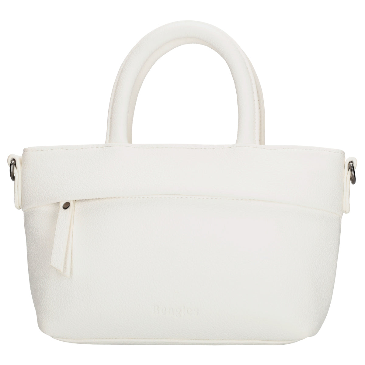 Handtasche 18x13cm in Weiss aus Kunstleder - leder-accessoires.com