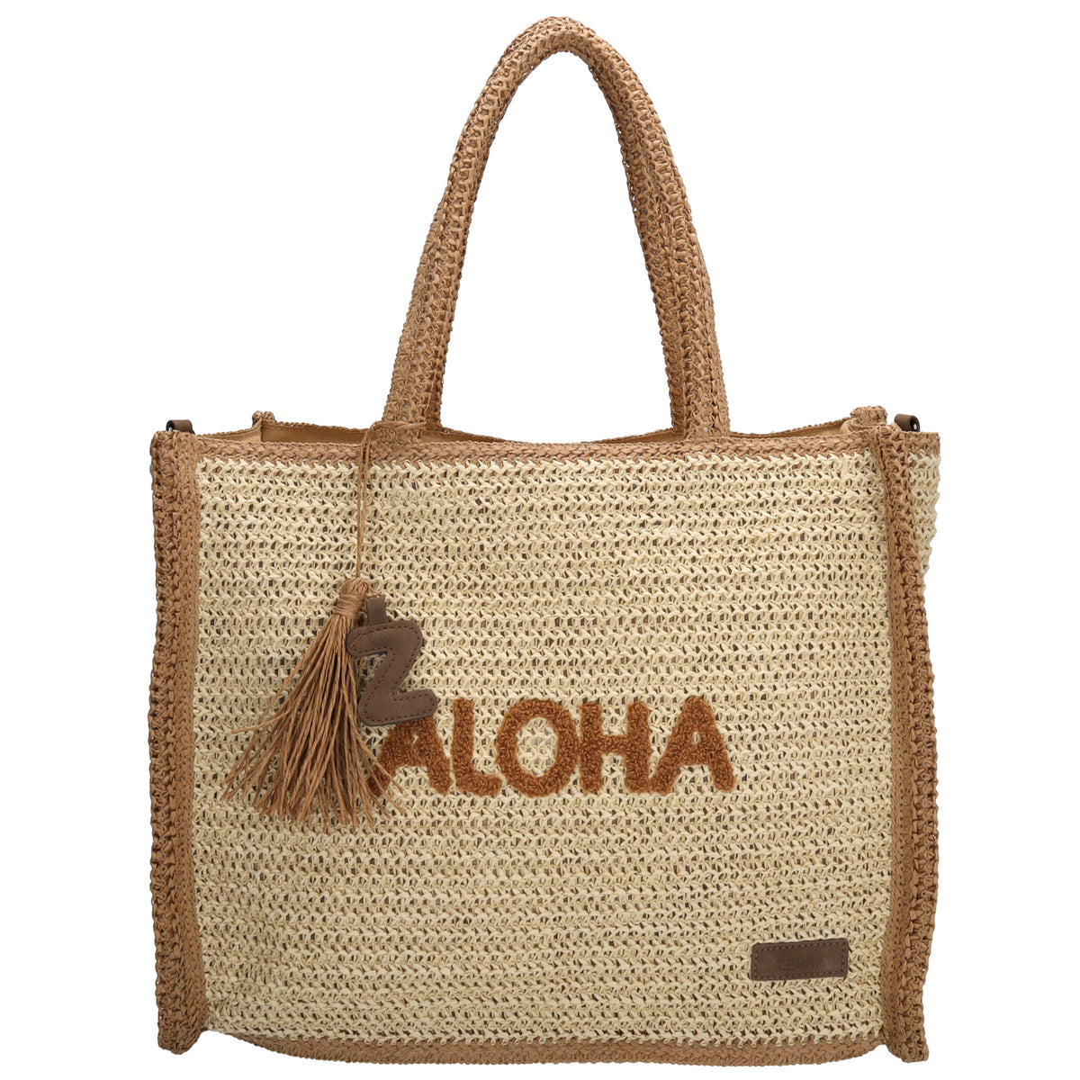 Aloha XXL Shopper 42x33cm Basttasche Natur aus Raphia – Sommer 2026 - leder-accessoires.com