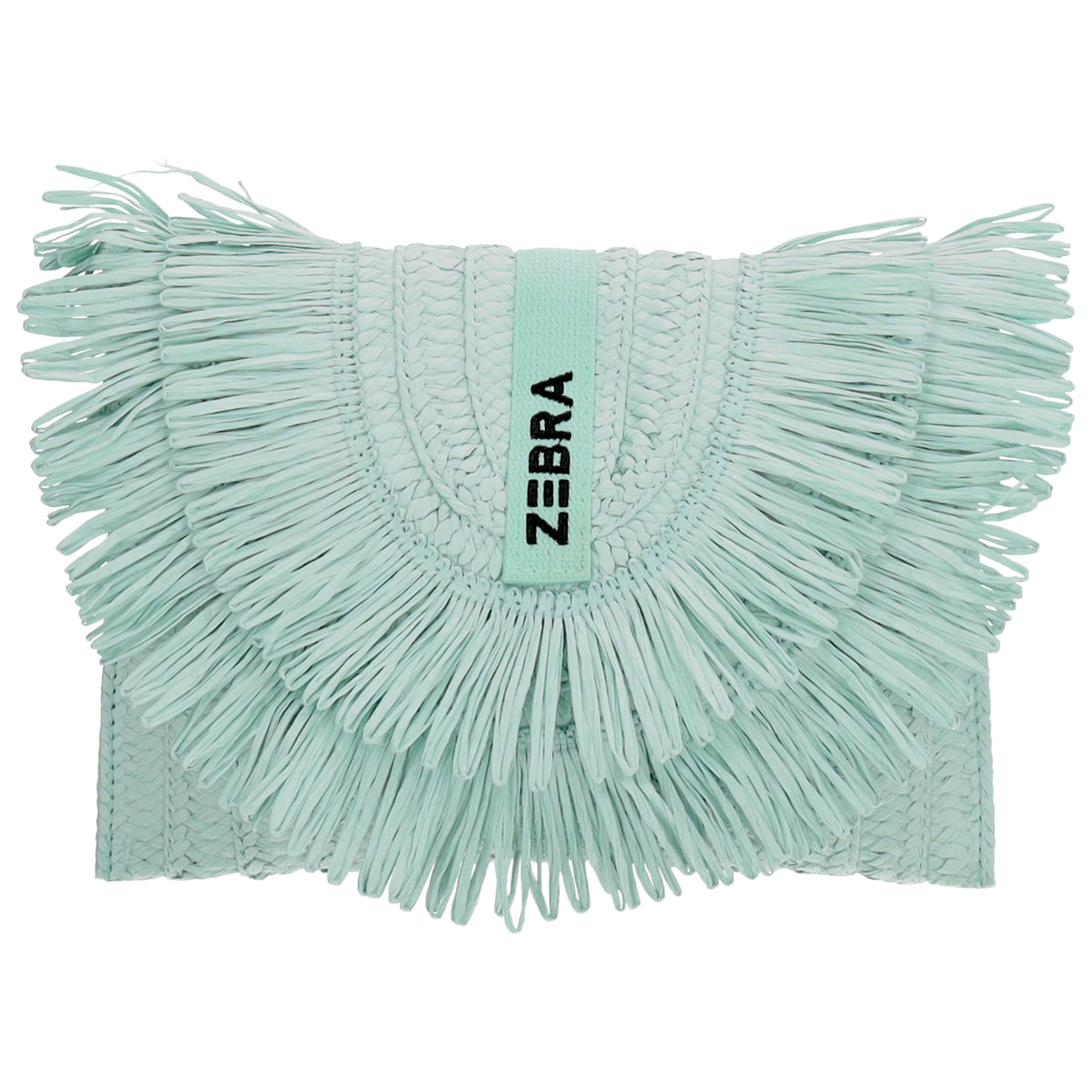 Aloha Umhängetasche 28x19cm mit Fransen Minze – Basttasche 2026 - leder-accessoires.com
