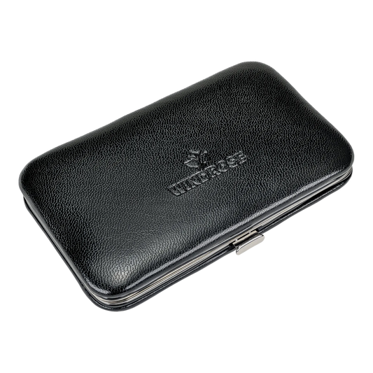 Manikür Etui 4-teilig in Schwarz - leder-accessoires.com