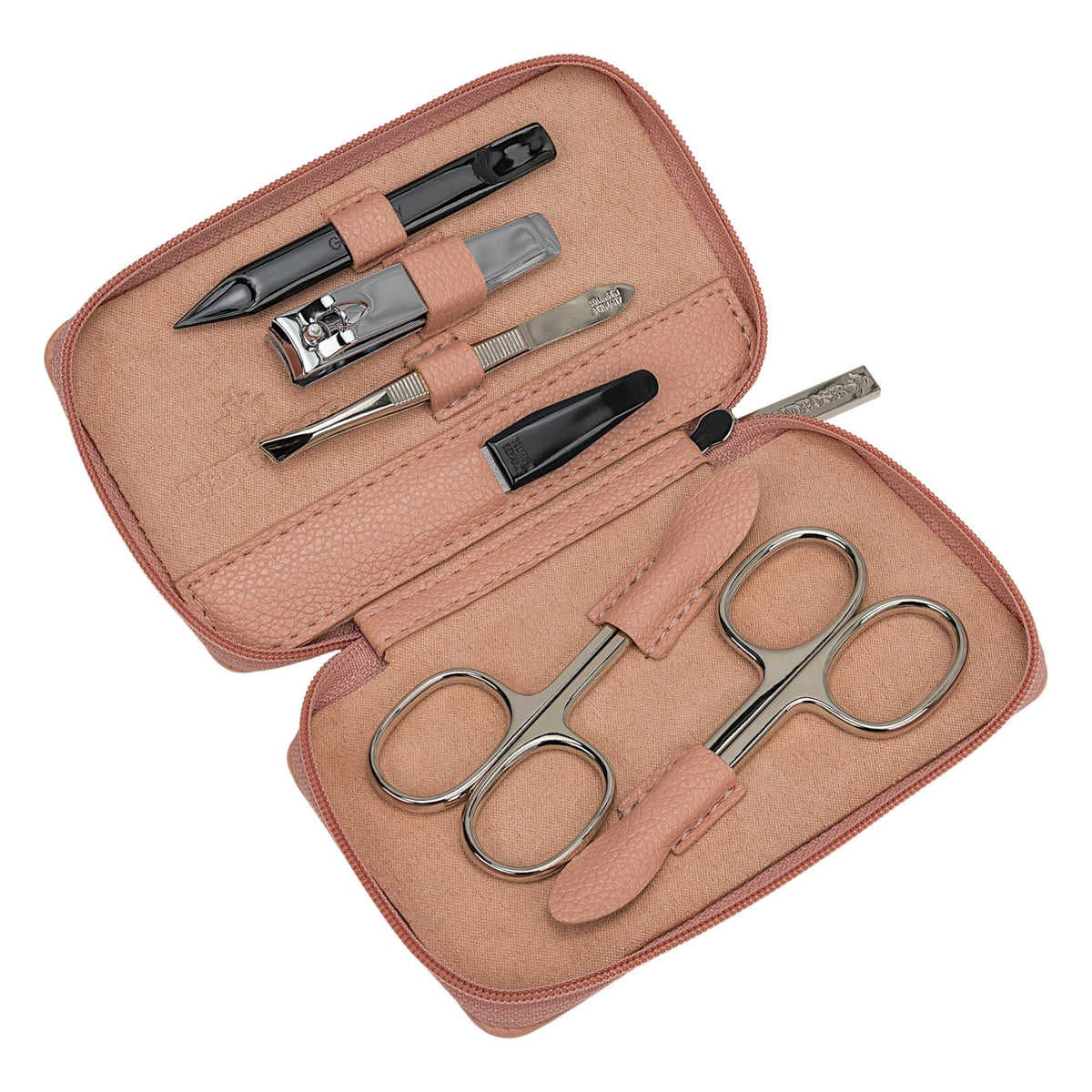 Manikür Etui 6-teilig in Rose - leder-accessoires.com