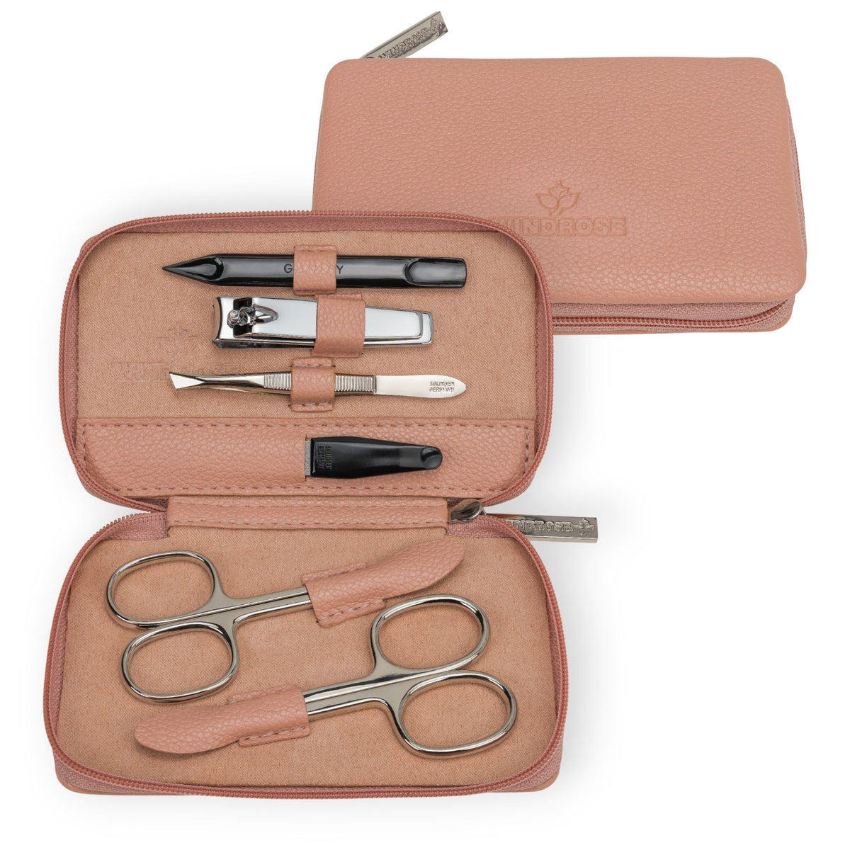 Manikür Etui 6-teilig in Rose - leder-accessoires.com