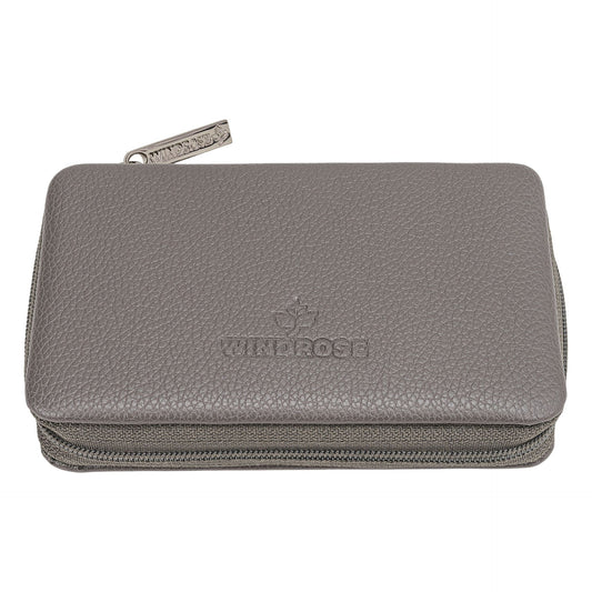 Manikür Etui 6-teilig in Grau - leder-accessoires.com