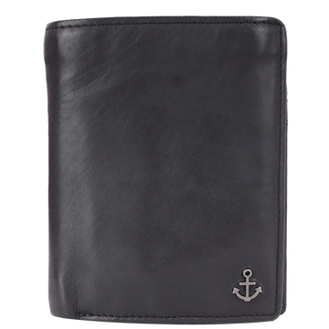 Lederbörse Hochformat 10x13xcm in Schwarz - leder-accessoires.com