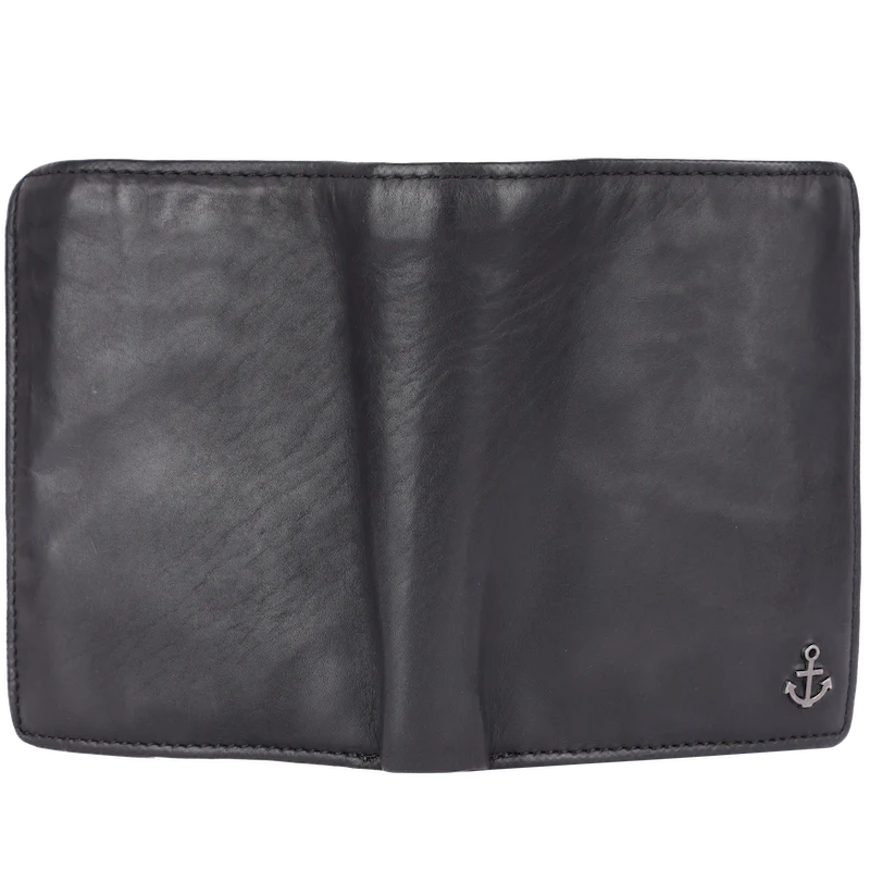 Lederbörse Hochformat 10x13xcm in Schwarz - leder-accessoires.com
