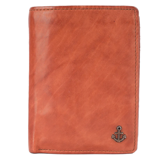Lederbörse Hochformat 10x13xcm in Cognac - leder-accessoires.com