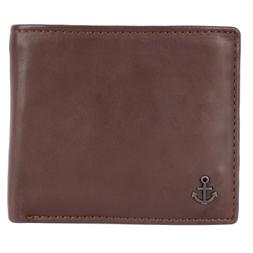 Lederbörse Querformat 11x9,5cm in Braun - leder-accessoires.com