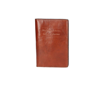 Briefmappe| Passhülle 14 x 20cm Cognac mit Druckknopf - leder-accessoires.com