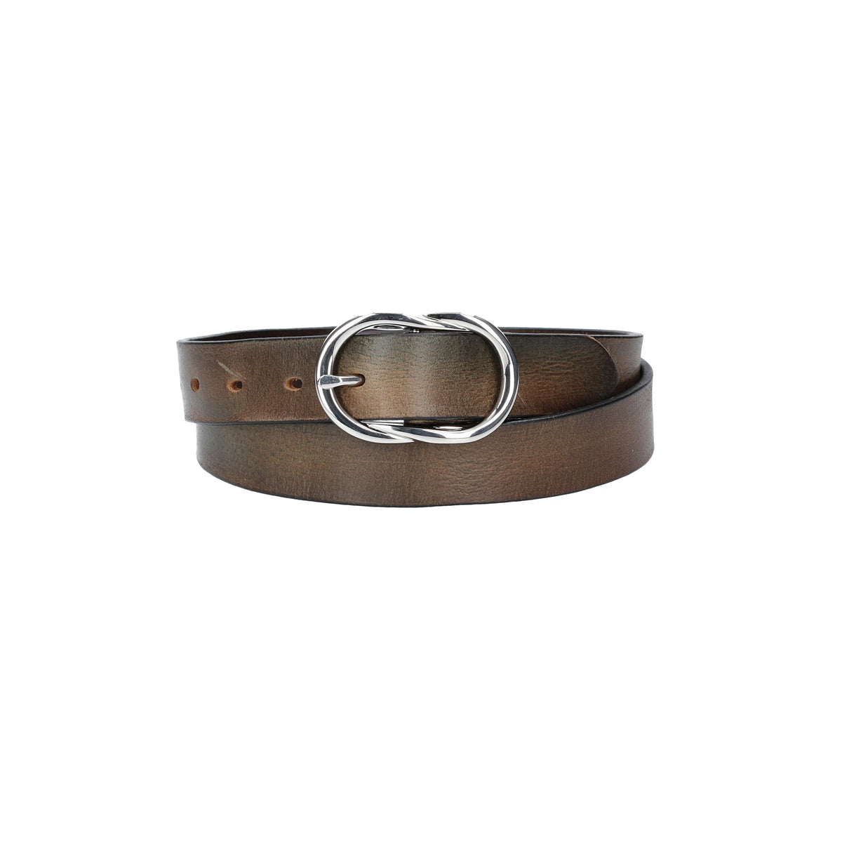 Ledergürtel 30mm in Grau mit Schmuckschließe - leder-accessoires.com