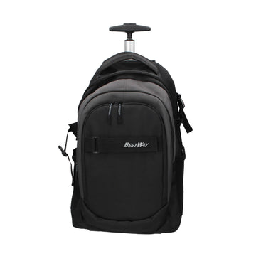 Rucksack | Trolley in Schwarz 34x23x50cm aus Nylon - leder-accessoires.com