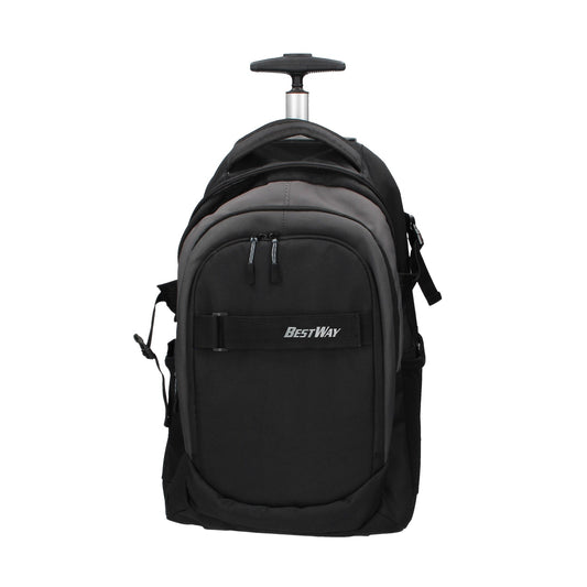 Rucksack | Trolley in Schwarz 34x23x50cm aus Nylon - leder-accessoires.com