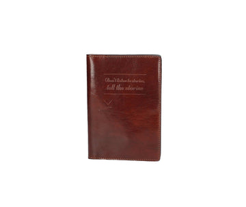 Briefmappe| Passhülle 14 x 20cm Braun mit Druckknopf - leder-accessoires.com