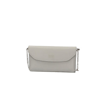 Sale Handytasche aus Leder in Hellgrau mit Kette zum Umhängen - leder-accessoires.com