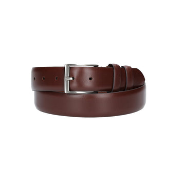 Herren-|Anzugsgürtel 35mm in Braun aus Vollrindleder bombiert - leder-accessoires.com