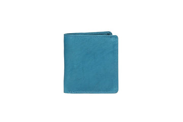 Geldbörse Hochformat klein in Türkis aus Leder - leder-accessoires.com