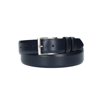 Herren-|Anzugsgürtel 35mm in Blau aus Vollrindleder bombiert - leder-accessoires.com