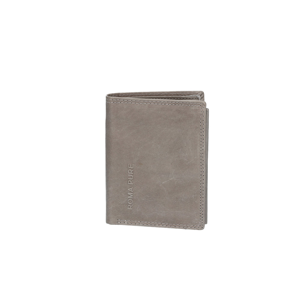 Geldbörse Hochformat mit Riegel in Hellgrau aus Leder - leder-accessoires.com