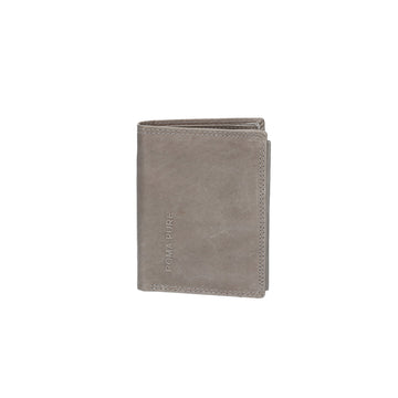 Geldbörse Hochformat mit Riegel in Hellgrau aus Leder - leder-accessoires.com