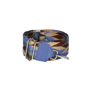 Taschenriemen|Wechselriemen Hellblau|Bordeaux mit Karabiner Silber - leder-accessoires.com