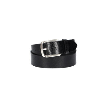 Ledergürtel 40mm Schwarz gecrashte Optik mit Dornschließe in Silber - leder-accessoires.com