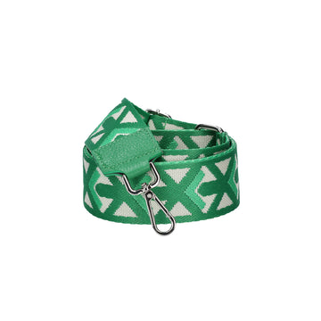 Taschenriemen|Wechselriemen in Dunkelgrün mit Karabiner Silber - leder-accessoires.com