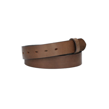 Lederriemen | Gürtelrohling Glanz 35mm in Grau mit Schlaufe und Kapplochteil - leder-accessoires.com