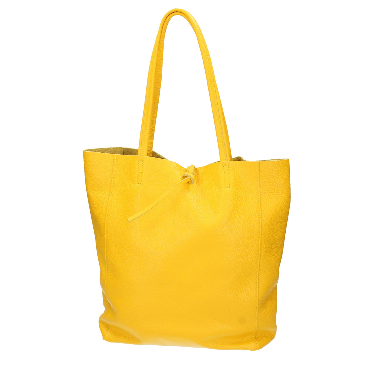 Shopper 28x13x35cm in Gelb aus Leder - leder-accessoires.com