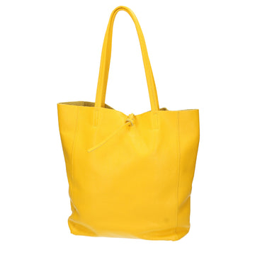 Shopper 28x13x35cm in Gelb aus Leder - leder-accessoires.com