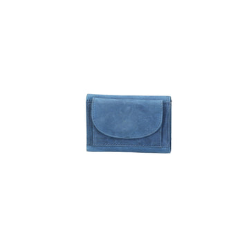Geldbörse|Minibörse in Blau aus Leder - leder-accessoires.com