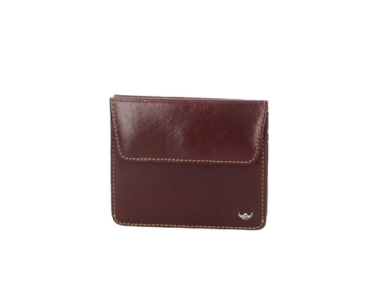 Geldbörse Golden Head 11 x 9,5cm in Braun aus Leder - leder-accessoires.com