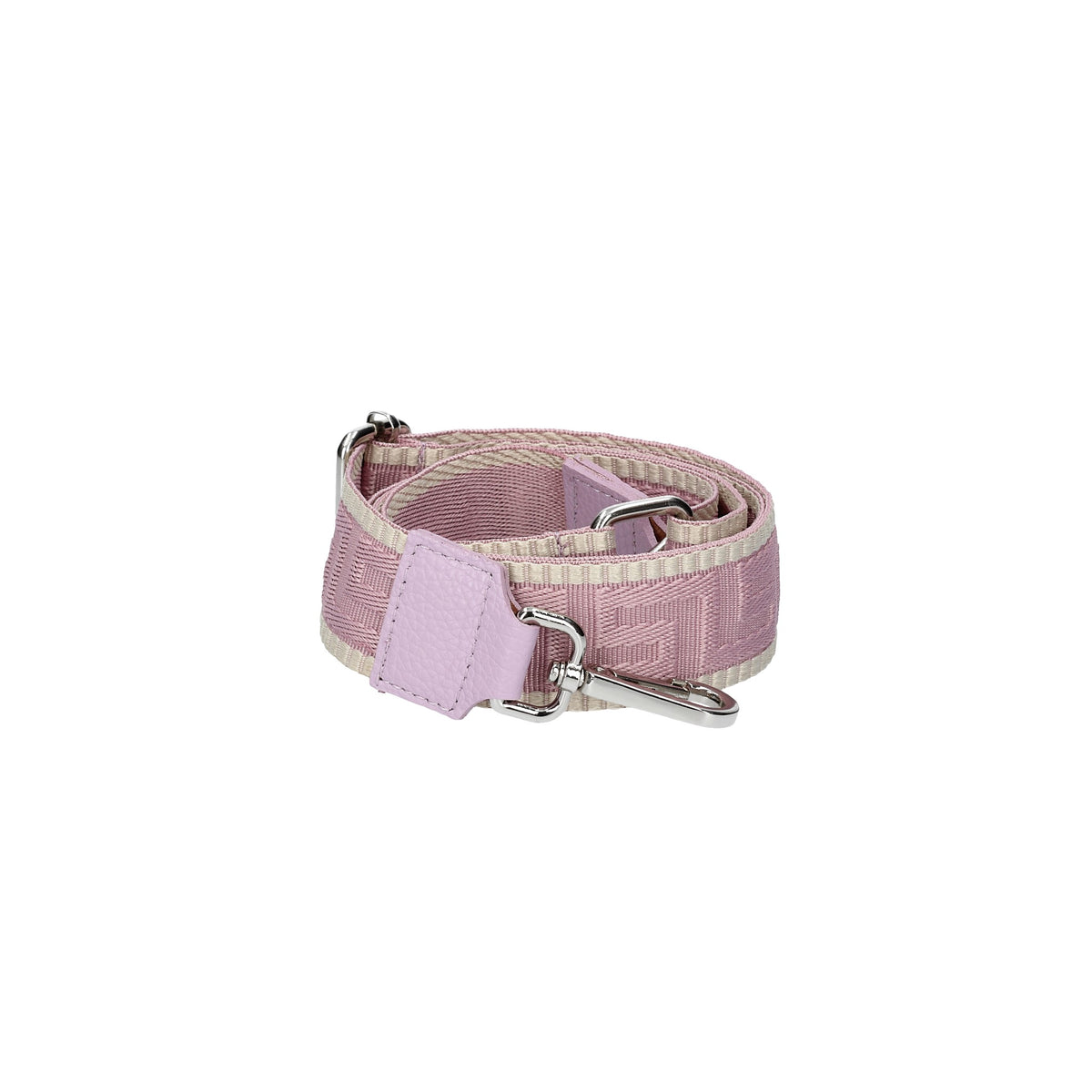 Taschenriemen|Wechselriemen in Flieder gemustert mit Karabiner Silber - leder-accessoires.com