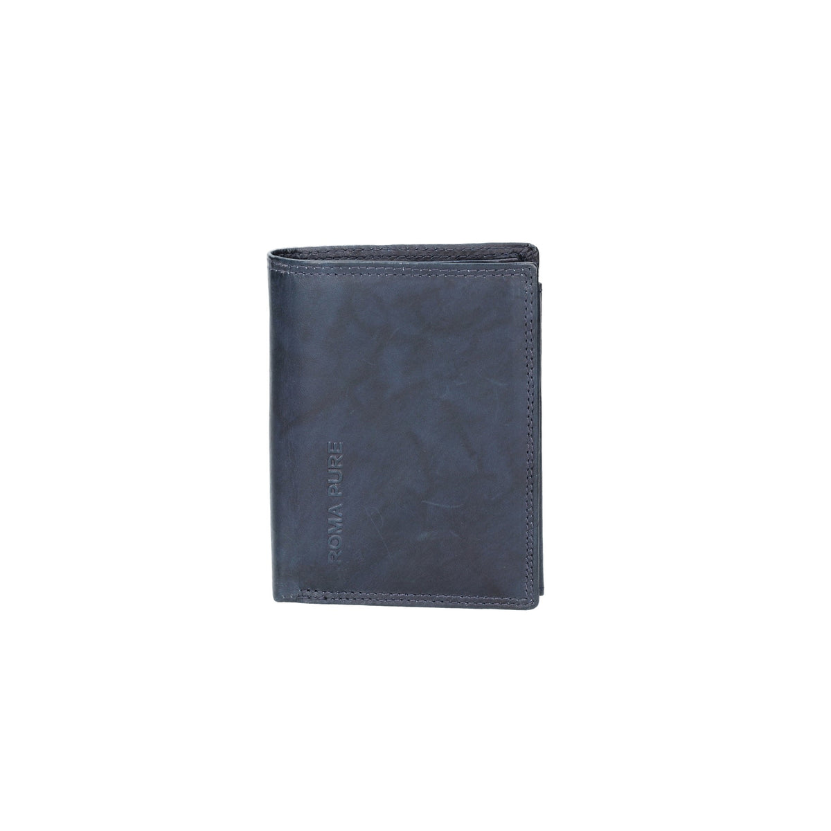 Geldbörse Hochformat mit Riegel in Blau|Marine aus Leder - leder-accessoires.com
