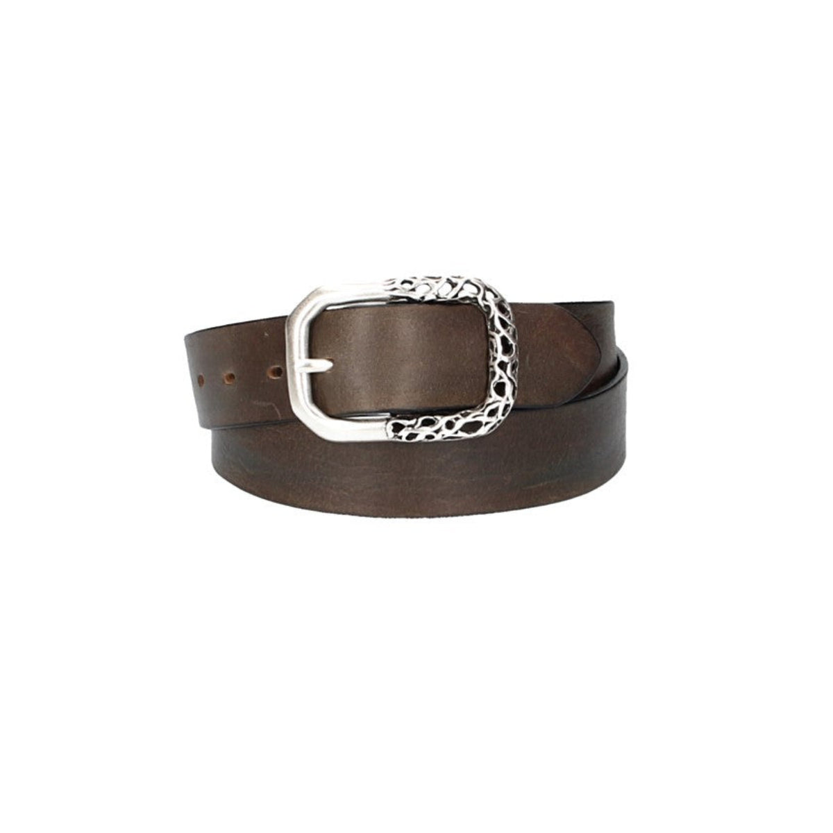 Ledergürtel in Grau 40mm mit Schmuck-Vollschließe - leder-accessoires.com