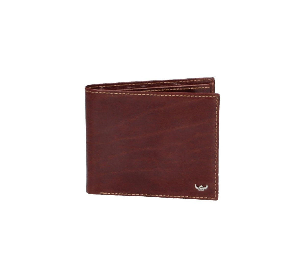 Kartenetui quer Golden Head 11x9,5cm in Braun aus Leder - leder-accessoires.com