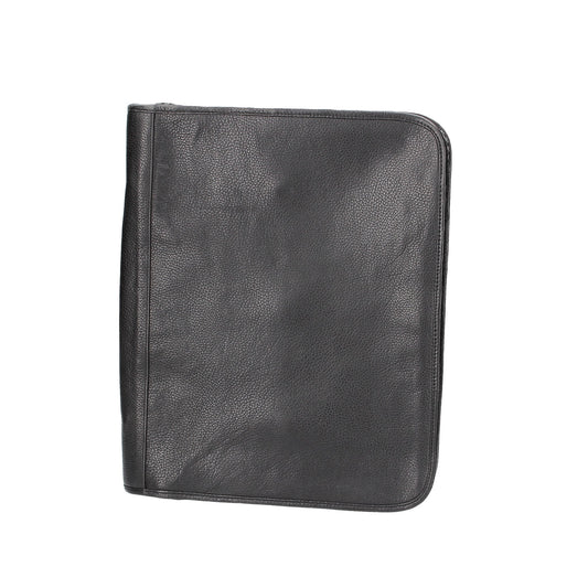 Dokumentenmappe-| Organizer A4 in Schwarz mit  Design-Reißverschluss - leder-accessoires.com
