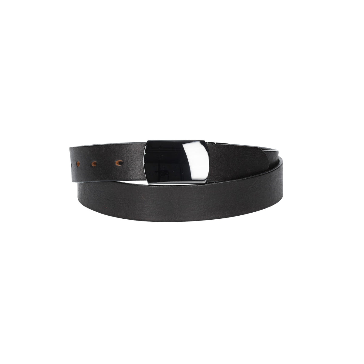 Ledergürtel Schwarz 30mm mit Koppelschließe in glänzend Schwarz - leder-accessoires.com