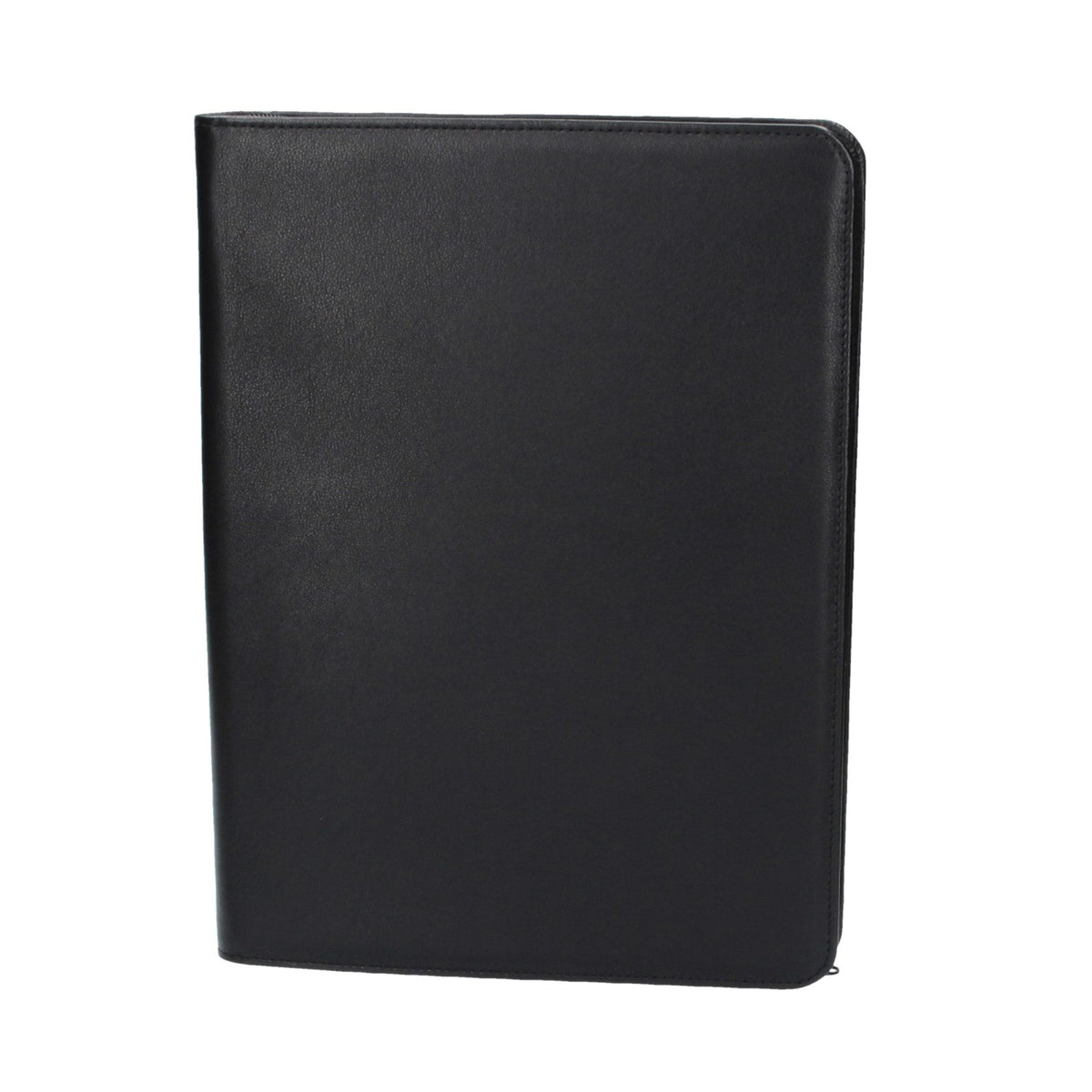 Schreibmappe Spezia 24,5x2,5x32,5cm in Schwarz mit Reißverschluss - leder-accessoires.com