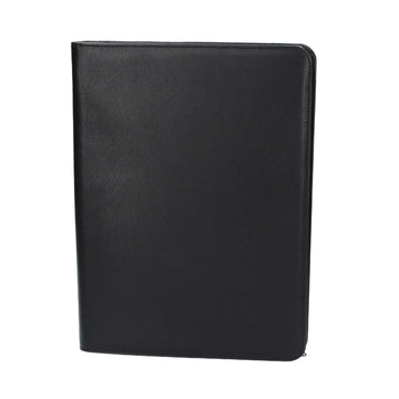 Schreibmappe Spezia 24,5x2,5x32,5cm in Schwarz mit Reißverschluss - leder-accessoires.com