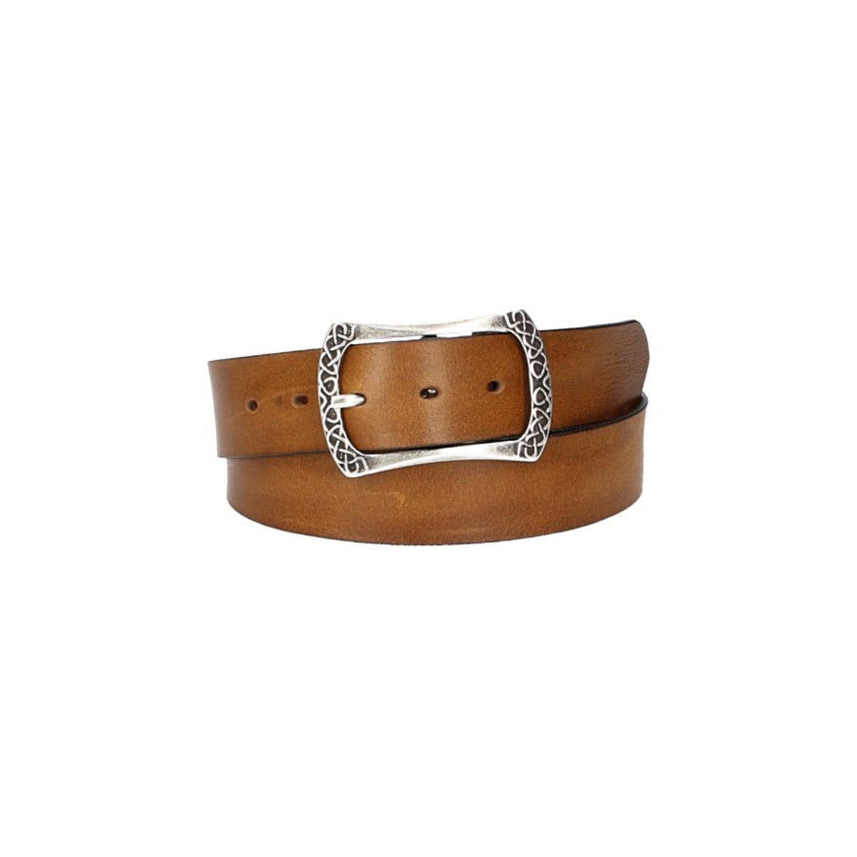 Ledergürtel Gelb|Ocker 40mm mit Vollschließe in Silber - leder-accessoires.com