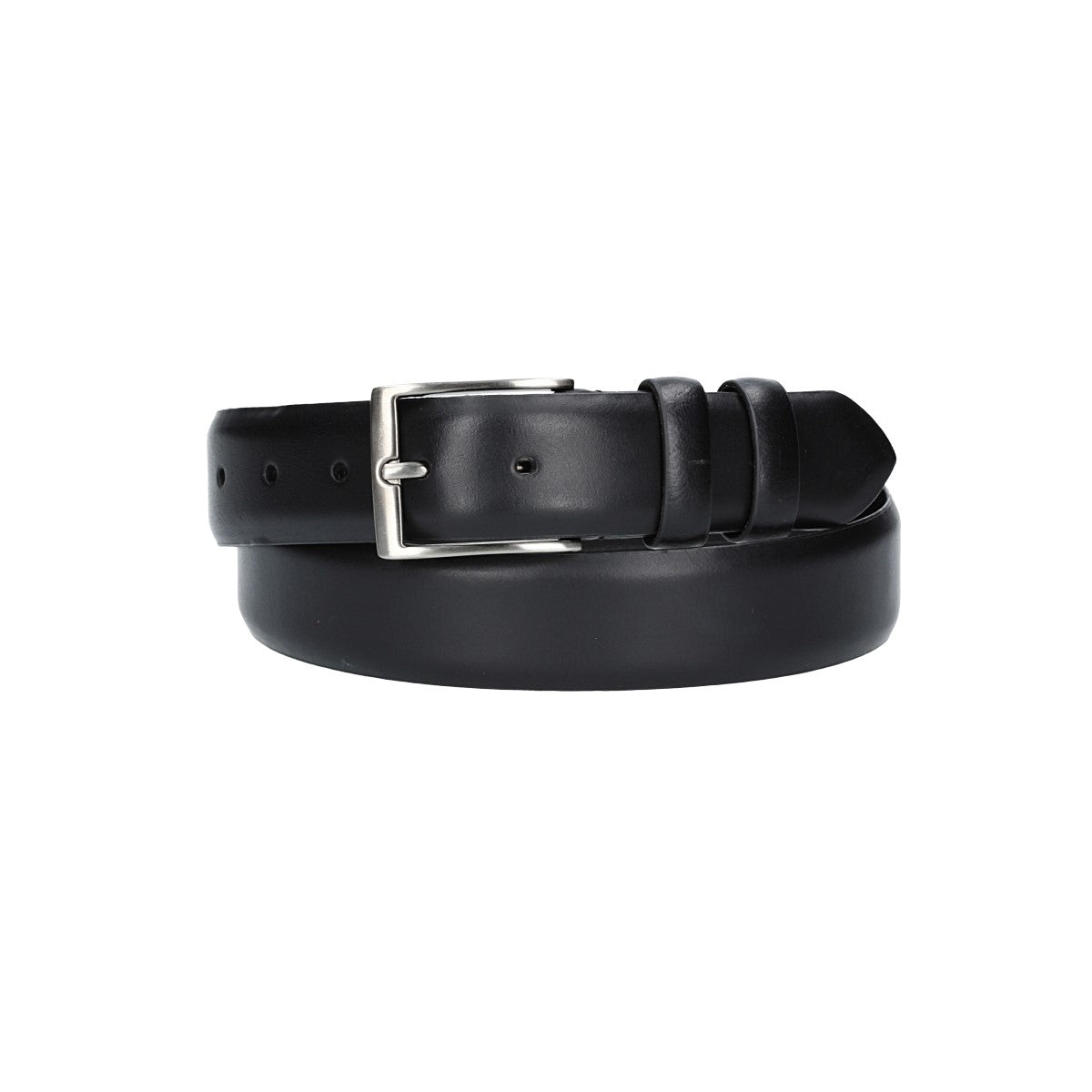 Herren-|Anzugsgürtel 35mm in Schwarz aus Vollrindleder bombiert - leder-accessoires.com