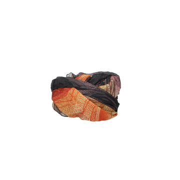 Schal Lila|Orange aus Baumwolle - leder-accessoires.com