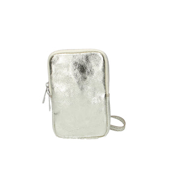 Handytasche aus Leder 17x10cm in Gold - leder-accessoires.com