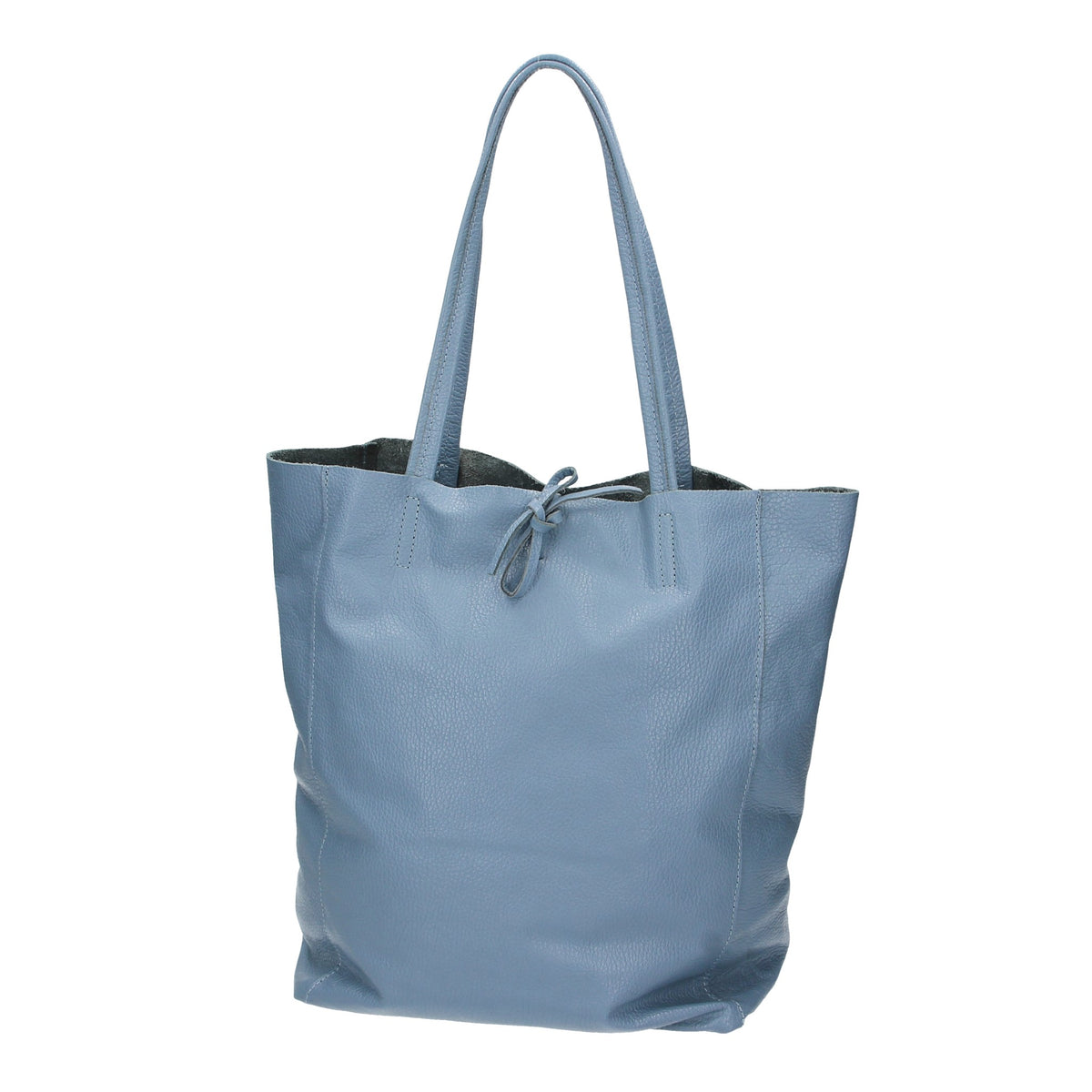 Shopper 28x13x35cm in Jeansblau aus Leder - leder-accessoires.com