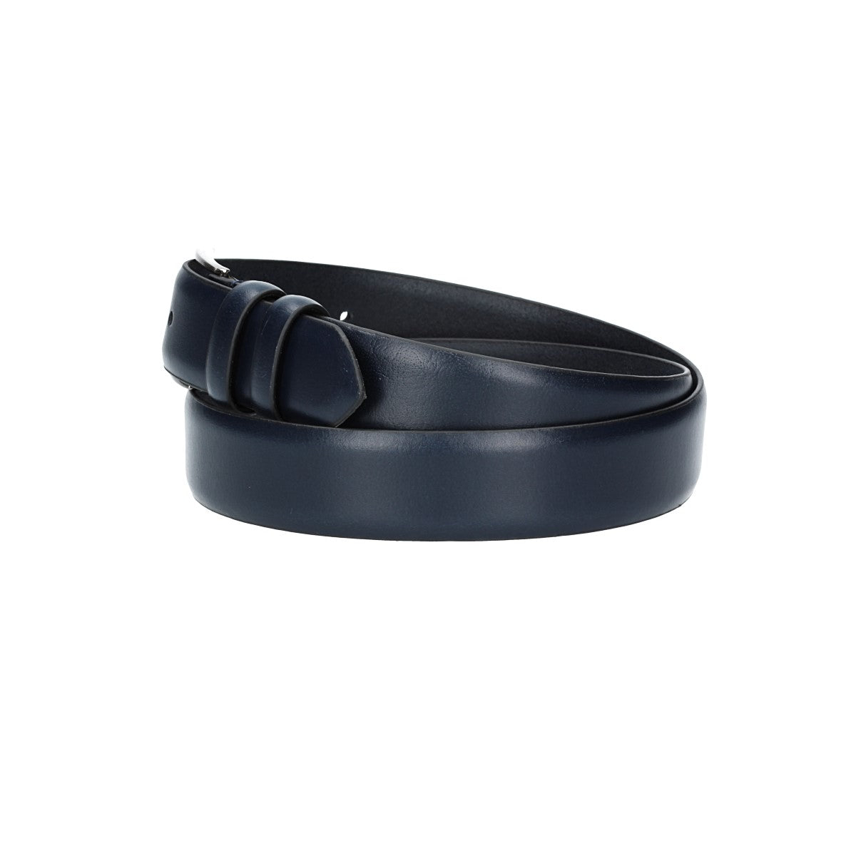 Herren-|Anzugsgürtel 35mm in Blau aus Vollrindleder bombiert - leder-accessoires.com